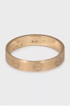 Love ring in yellow gold