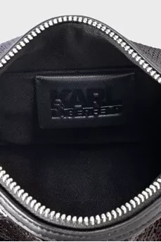 Black decorated bag with logo