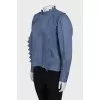 Blue perforated shirt with tag