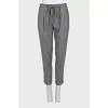 Gray trousers with patch pockets