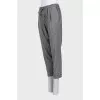 Gray trousers with patch pockets