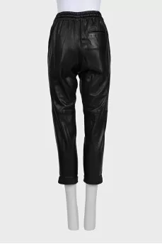 Cropped trousers with ties