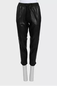 Cropped trousers with ties