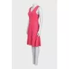 Fitted pink dress with perforations