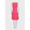 Fitted pink dress with perforations