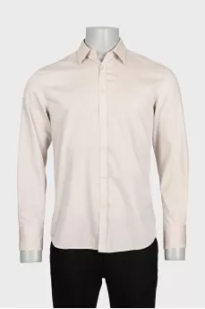Men's beige slim fit shirt