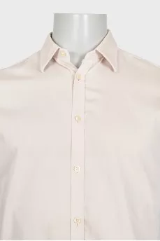 Men's beige slim fit shirt
