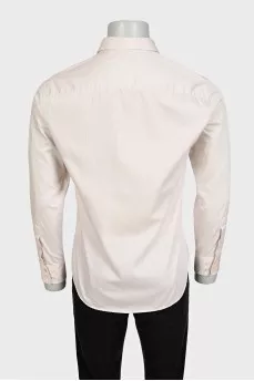 Men's beige slim fit shirt