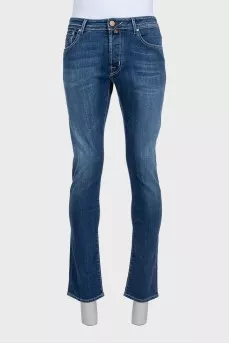 Men's straight-fit jeans with logo