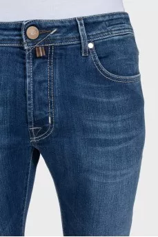 Men's straight-fit jeans with logo
