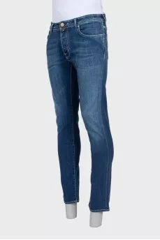 Men's straight-fit jeans with logo