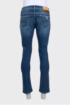 Men's straight-fit jeans with logo