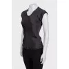 Black T-shirt with raw edges
