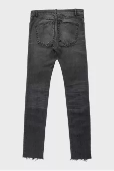 Skinny jeans with a ripped effect