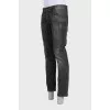 Men's gray distressed jeans