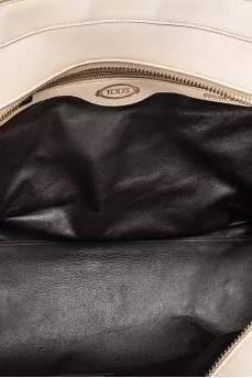 Bag made of textile and leather with perforation