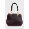 Burgundy leather bag