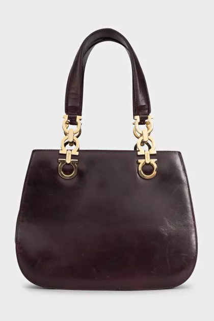 Burgundy leather bag