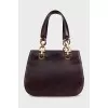 Burgundy leather bag