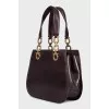 Burgundy leather bag