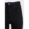 Black high-waisted jeans