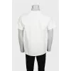 Men's straight-cut T-shirt with a signature print