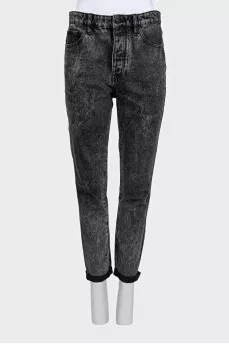 Mid-rise jeans with buttons