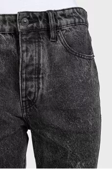 Mid-rise jeans with buttons