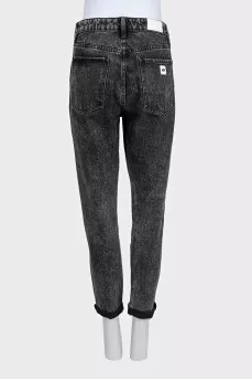 Mid-rise jeans with buttons