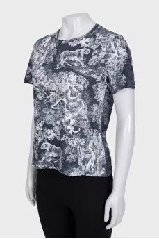 Blue printed T-shirt