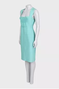 Light blue fitted dress with tag