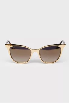 Black sunglasses with golden frame