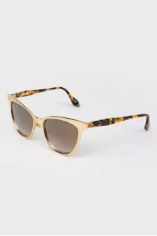 Black sunglasses with golden frame