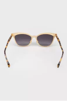 Black sunglasses with golden frame