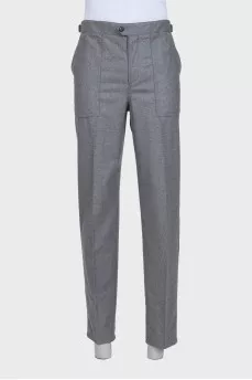 Men's gray wool trousers