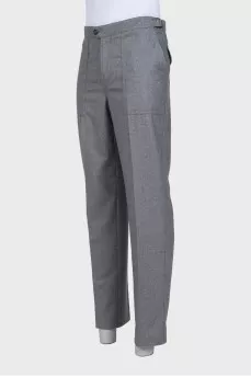 Men's gray wool trousers
