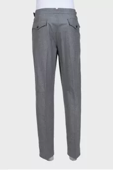 Men's gray wool trousers