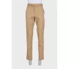 Men's brown straight-leg trousers