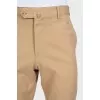 Men's brown straight-leg trousers
