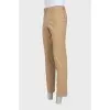 Men's brown straight-leg trousers