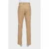 Men's brown straight-leg trousers