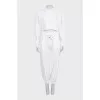 White tracksuit with a cropped jacket