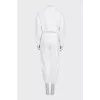 White tracksuit with a cropped jacket