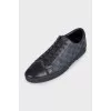 Men's sneakers with signature canvas inserts