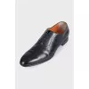 Men's black leather lace-up shoes