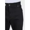 Men's black jeans with print