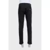 Men's black jeans with print