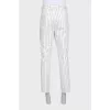 Men's white striped trousers