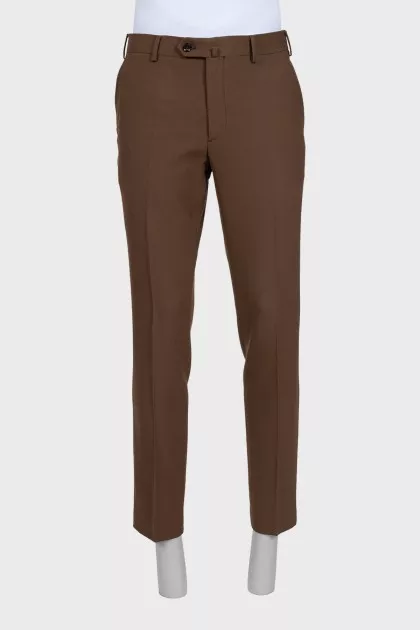 Men's brown wool trousers
