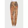 Printed tracksuit consisting of a cropped hoodie and trousers